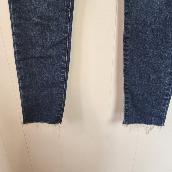 Gap Universal Jegging High Rise Skinny Jeans Dark Wash Stretch Raw Hem Size 25 0 - Picture 5 of 11